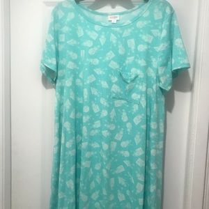 Mint Kermit the Frog Lularoe Carly Dress